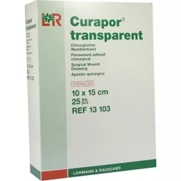 CURAPOR Medicazione sterile trasparente 10x15 cm, 25 pz