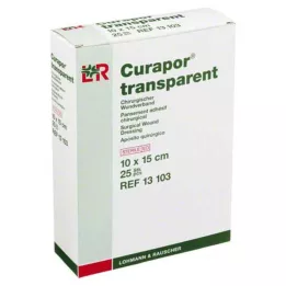 CURAPOR Medicazione sterile trasparente 10x15 cm, 25 pz