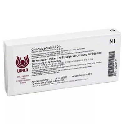 GLANDULA PAROTIS GL D 5 fiale, 10X1 ml GLANDULA PAROTIS GL D 5 fiale, 10X1 ml