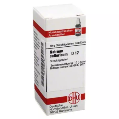 NATRIUM SULFURICUM D 12 globuli, 10 g