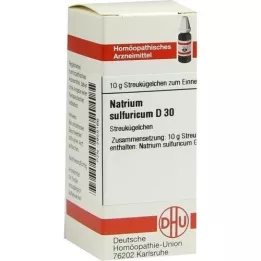 NATRIUM SULFURICUM D 30 globuli, 10 g