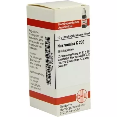 NUX VOMICA C 200 globuli, 10 g