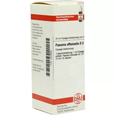 PAEONIA OFFICINALIS D 3 Diluizione, 20 ml PAEONIA OFFICINALIS D 3 Diluizione, 20 ml