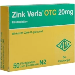ZINK VERLA OTC 20 mg compresse rivestite con film, 50 pz