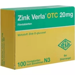ZINK VERLA OTC 20 mg compresse rivestite con film, 100 pz