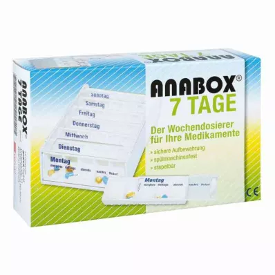 ANABOX dosatore settimanale 7 giorni bianco, 1 pz ANABOX dosatore settimanale 7 giorni bianco, 1 pz