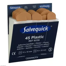 SALVEQUICK Strisce di gesso impermeabile Refill 6036, 45 pz