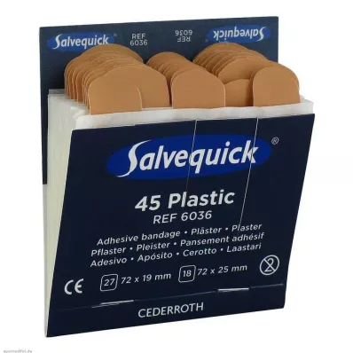 SALVEQUICK Strisce di gesso impermeabile Refill 6036, 45 pz SALVEQUICK Strisce di gesso impermeabile Refill 6036, 45 pz