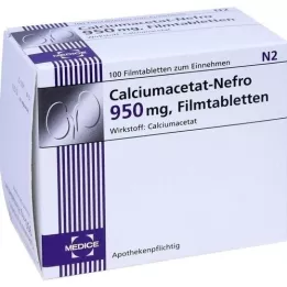 CALCIUMACETAT NEFRO 950 mg compresse rivestite con film, 100 pz