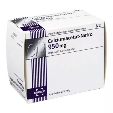 CALCIUMACETAT NEFRO 950 mg compresse rivestite con film, 100 pz