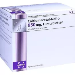 CALCIUMACETAT NEFRO 950 mg compresse rivestite con film, 200 pz