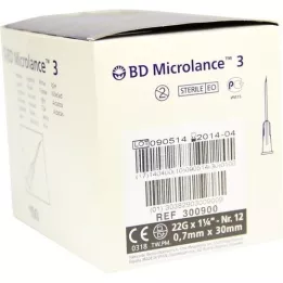 BD MICROLANCE Cannula 22 G 1 1/4 0,7x30 mm, 100 pz