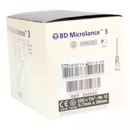 BD MICROLANCE Cannula 22 G 1 1/4 0,7x30 mm, 100 pz