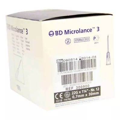 BD MICROLANCE Cannula 22 G 1 1/4 0,7x30 mm, 100 pz