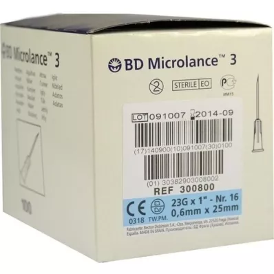 BD MICROLANCE Cannula 23 G 1 0,6x25 mm, 100 pz