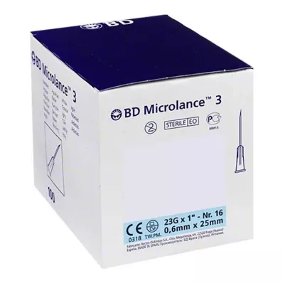 BD MICROLANCE Cannula 23 G 1 0,6x25 mm, 100 pz BD MICROLANCE Cannula 23 G 1 0,6x25 mm, 100 pz