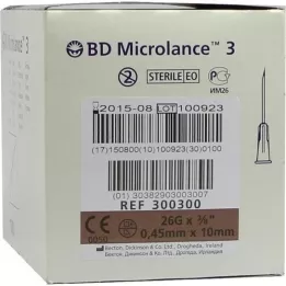 BD MICROLANCE Cannula 26 G 3/8 0,45x10 mm, 100 pz