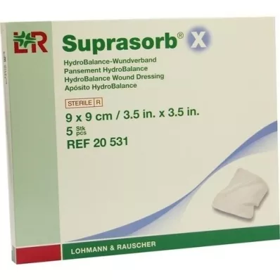 SUPRASORB X Medicazione HydroBalance 9x9 cm, 5 pz