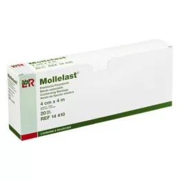 MOLLELAST Bende 4 cmx4 m confezionate singolarmente, 20 pezzi