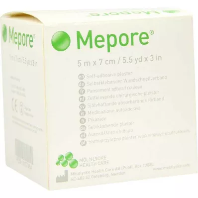 MEPORE Medicazione per ferita non sterile 7 cmx5 m, 1 pz MEPORE Medicazione per ferita non sterile 7 cmx5 m, 1 pz