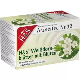 H&amp;S Foglie di biancospino con fiori Bustina filtro, 20X1,6 g
