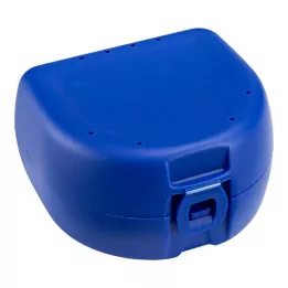 PROTHESEN ZAHNSPANGENBOX universale blu scuro, 1 pz