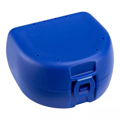 PROTHESEN ZAHNSPANGENBOX universale blu scuro, 1 pz