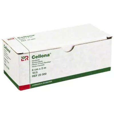CELLONA Bende di gesso 6 cmx2 m, 2X5 pz