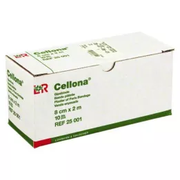 CELLONA Bende di gesso 8 cmx2 m, 2X5 pz