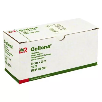 CELLONA Bende di gesso 8 cmx2 m, 2X5 pz