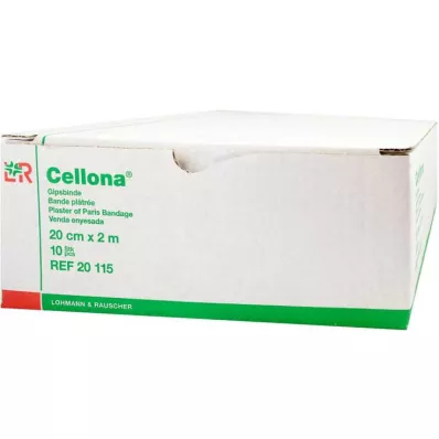 CELLONA Bende di gesso 20 cmx2 m, 2X5 pz