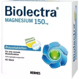 BIOLECTRA Magnesio 150 mg compresse effervescenti al limone, 40 pz