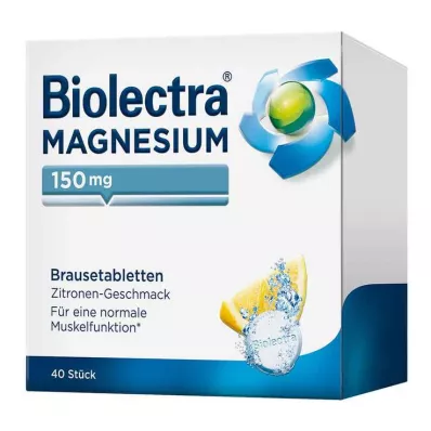 BIOLECTRA Magnesio 150 mg compresse effervescenti al limone, 40 pz