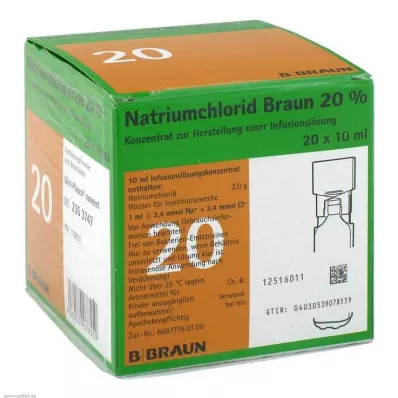 NATRIUMCHLORID 20% MPC Concentrato elettrolitico, 20X10 ml NATRIUMCHLORID 20% MPC Concentrato elettrolitico, 20X10 ml