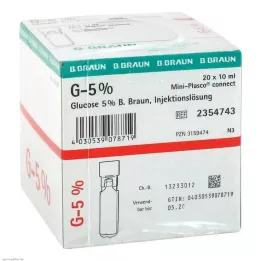 GLUCOSE 5% B.Braun Mini Plasco connect soluzione iniettabile, 20X10 ml