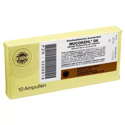 Fiale Mucokehl D 6, 10x1 ml Fiale Mucokehl D 6, 10x1 ml