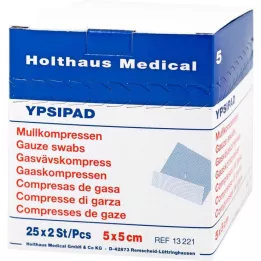 MULLKOMPRESSEN Ypsipad 5x5 cm sterile 8x, 25X2 pz
