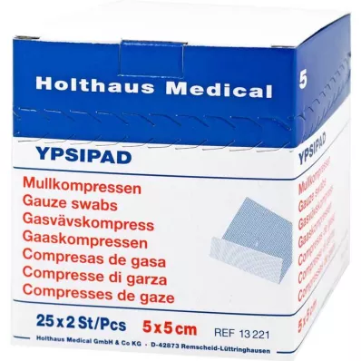 MULLKOMPRESSEN Ypsipad 5x5 cm sterile 8x, 25X2 pz