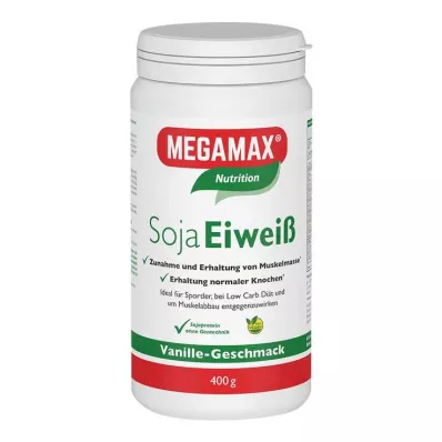 MEGAMAX Proteine di soia in polvere alla vaniglia, 400 g MEGAMAX Proteine di soia in polvere alla vaniglia, 400 g
