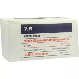 MULLKOMPRESSEN Ypsipad 7,5x7,5 cm non sterile 8x, 100 pz