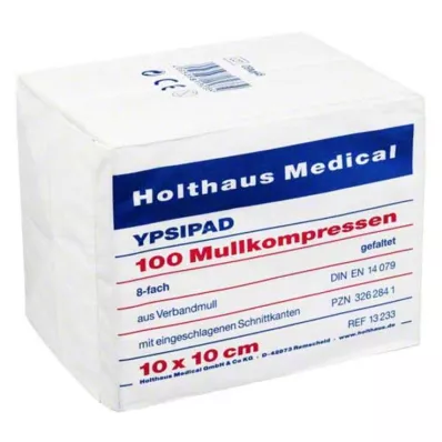 MULLKOMPRESSEN Ypsipad 10x10 cm non sterile 8x, 100 pz