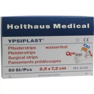 PFLASTERSTRIPS Ypsiplast impermeabile 2,5x7,2 cm, 50 pz
