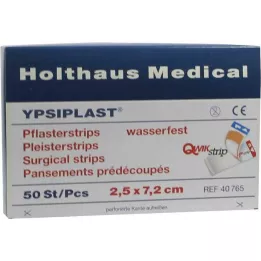 PFLASTERSTRIPS Ypsiplast impermeabile 2,5x7,2 cm, 50 pz