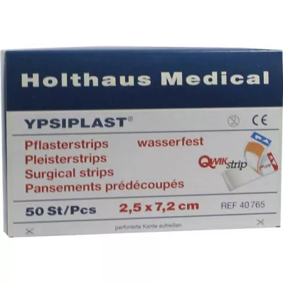 PFLASTERSTRIPS Ypsiplast impermeabile 2,5x7,2 cm, 50 pz