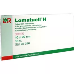 LOMATUELL H Tulle per pomata 10x20 cm sterile, 10 pz