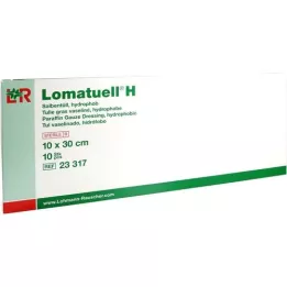 LOMATUELL H Tulle per pomata 10x30 cm sterile, 10 pz