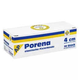 PORENA benda elastica di garza da 4 cm bianca senza involucro, 10 pz