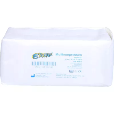 ERENA Garza compressa 5x5 cm non sterile 8x, 100 pz