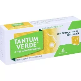 TANTUM VERDE 3 mg in pastiglie al gusto di arancia e miele, 20 pezzi