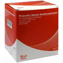 DRACOFIX PEEL Compresse 7,5x7,5 cm sterili 8x, 25X2 pz